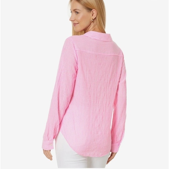 LILLY PULITZER SEA VIEW BUTTON DOWN TOP NWT - Picture 8 of 16